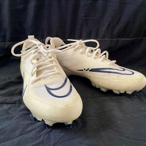 Nike Alpha Huarache 8 Pro Cleats - White and Blue